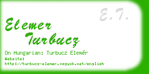 elemer turbucz business card